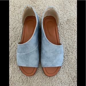 Brand new faux nubuck open toe booties!